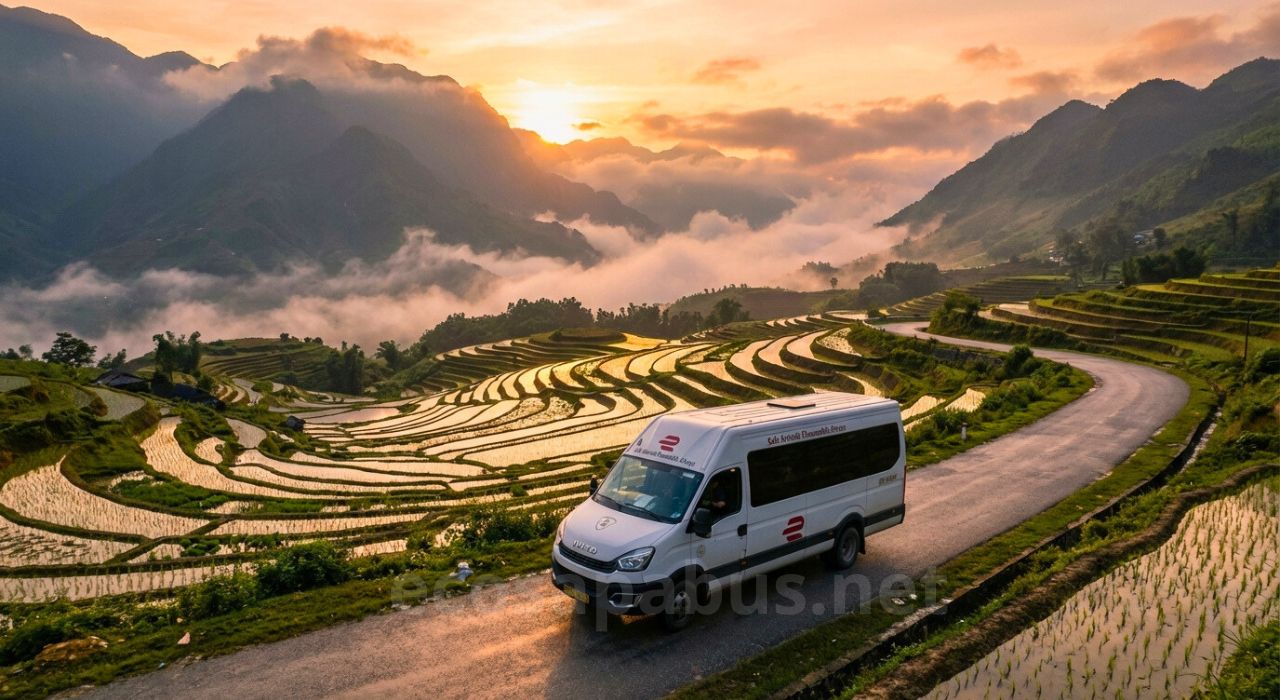 Hanoi to Sapa: Night Train or Limousine Van? The Honest 2026 Comparison Premium orange leather massage seats interior EcoSapa Limousine Hanoi Sapa route