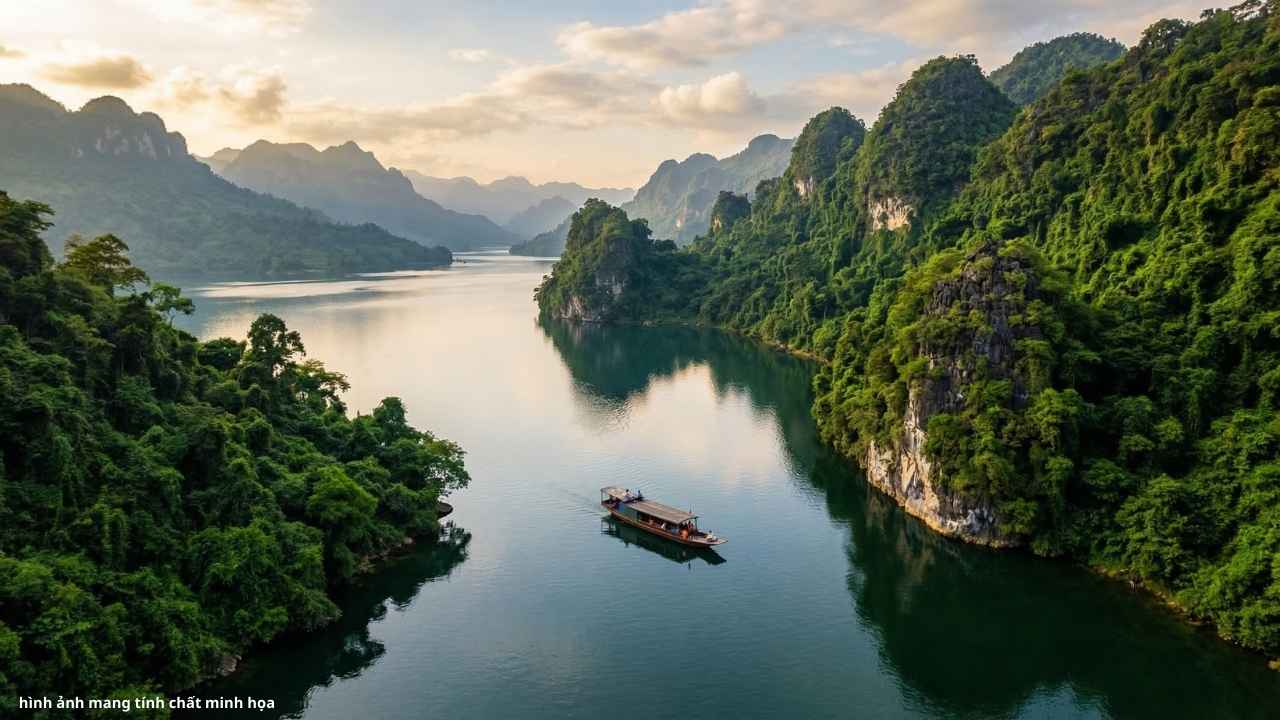 Ba Be Lake boat tour through karst mountains