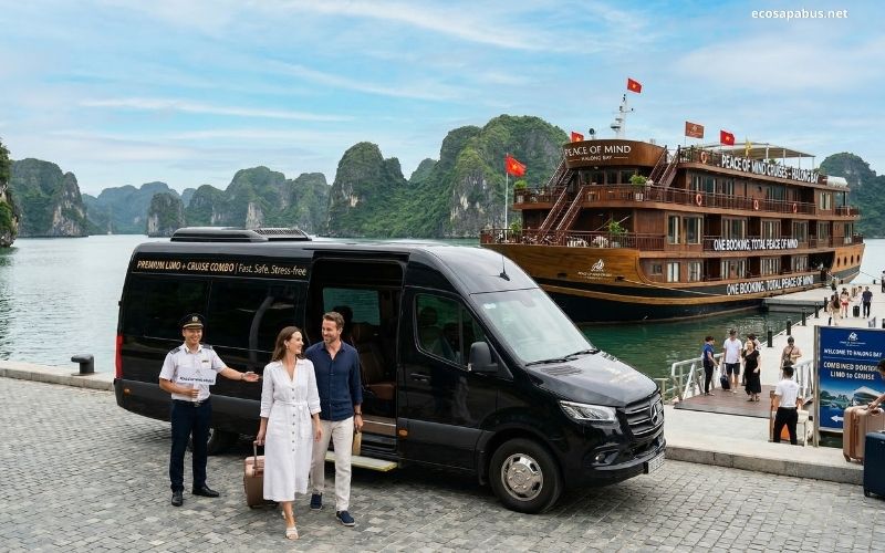 EcoSapa Bus Ha Long Bay cruise — Hanoi hotel pickup included, licensed cruise operators