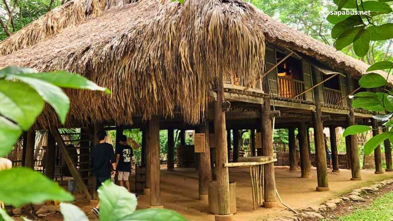 Mai Chau stilt house sunset valley homestay — White Thai architecture