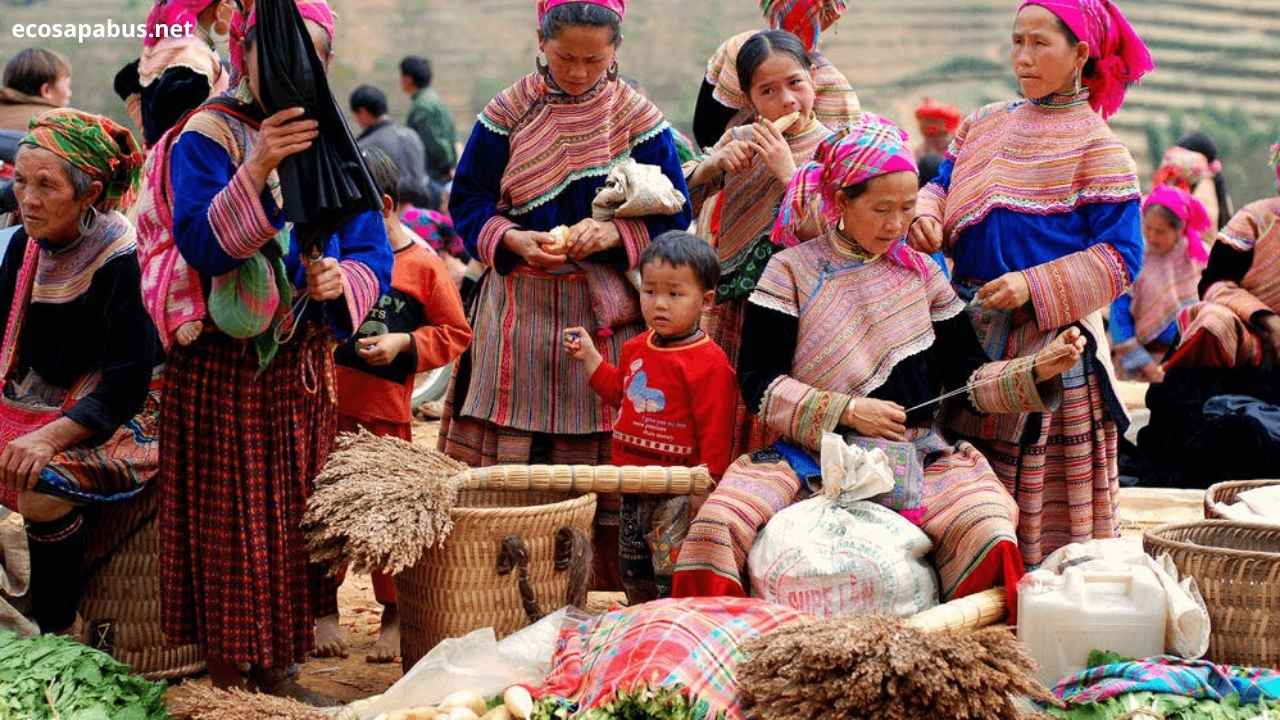 Ta Van Village Giay ethnic group terraced rice fields Muong Hoa River