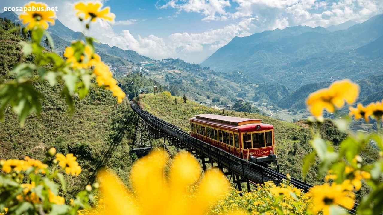 Cat Cat Village Sapa rice terraces valley view — H'mong village Muong Hoa Valley
