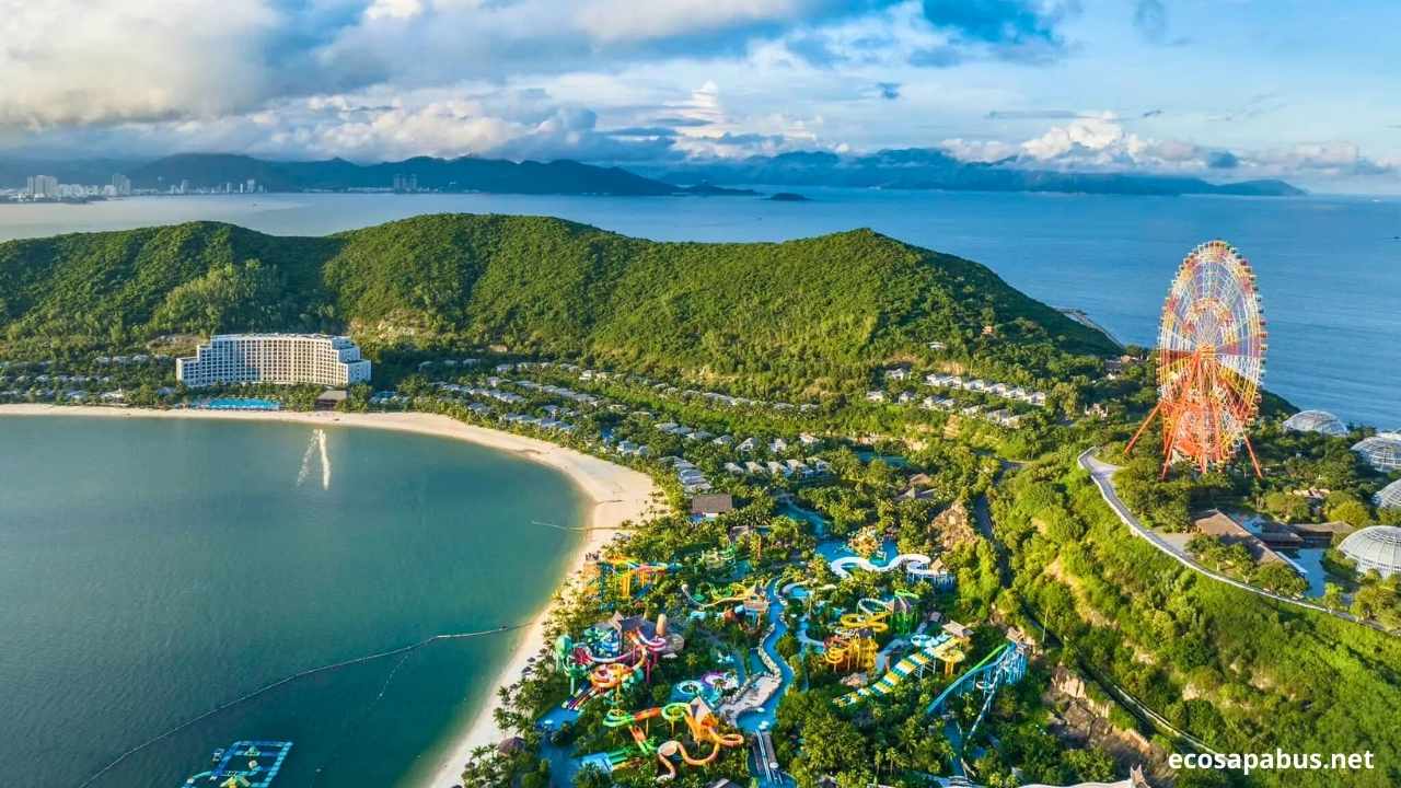 Nha Trang beach bay Vietnam aerial