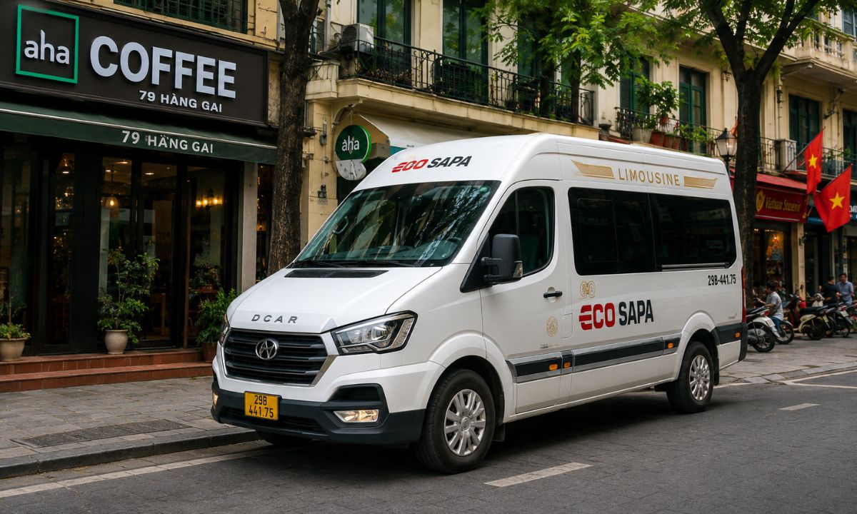 EcoSapa VIP D-Car limousine for Hanoi to Sapa morning transfer with hotel pickup