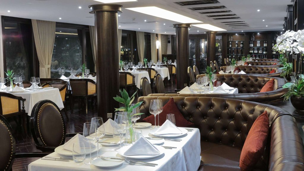 Ambassador Cruise restaurant and onboard dining area