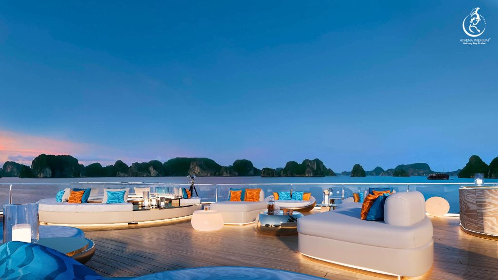 Athena Premium Cruise lounge and bar area on board