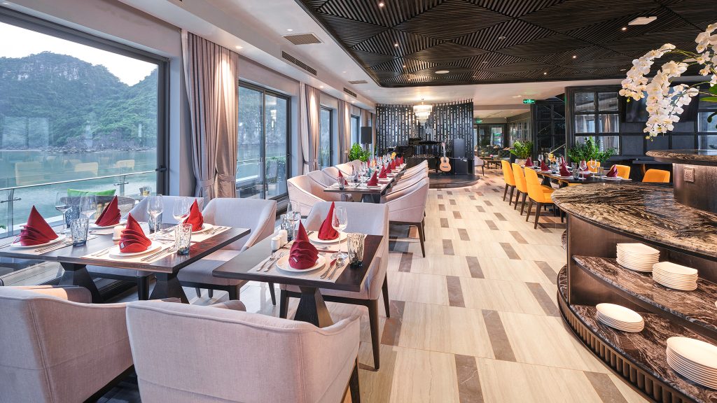 Elite of the Seas Cruise restaurant and onboard dining area