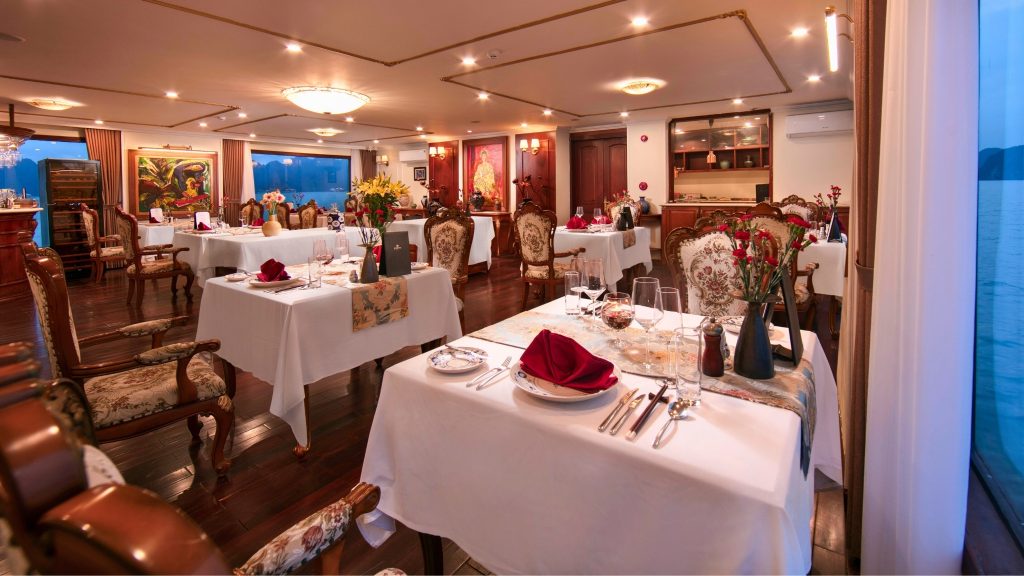 Emperor Cruises restaurant and onboard dining area