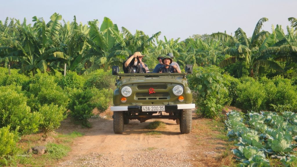 Enjoy The Peaceful Countryside Views On A Jeep Tour in Bat Trang Half