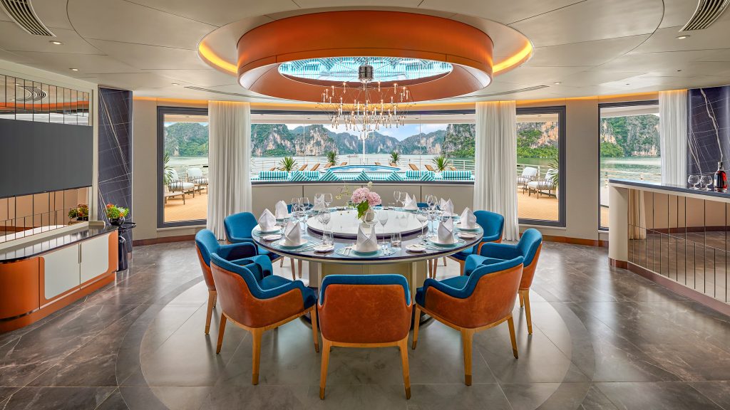 Grand Pioneers Cruise restaurant and onboard dining area