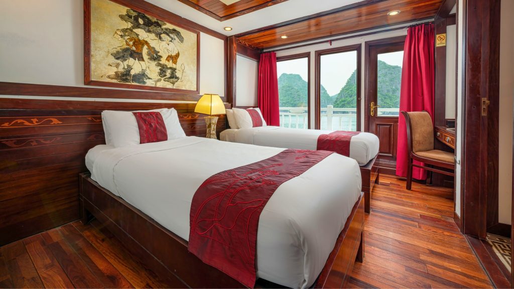 Indochina Sails Deluxe Balcony cabin