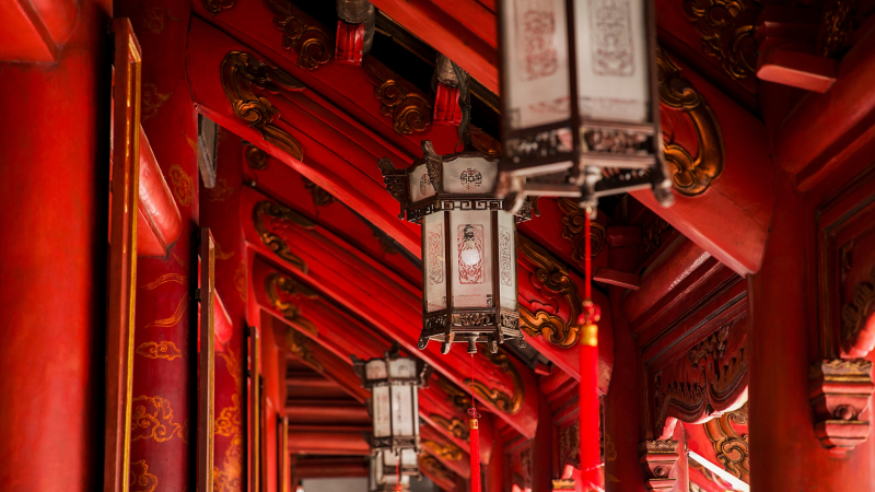 Inside The Temple Of Literature in Sapa
