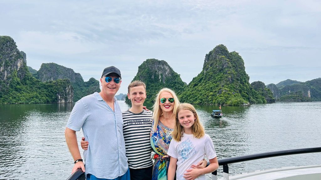 La Casta Cruise sundeck and outdoor seating overlooking Lan Ha Bay - Cat Ba Island