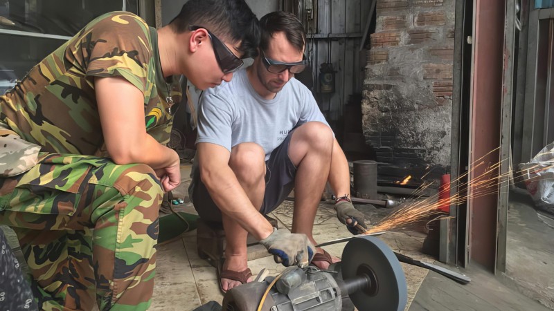 Learn The Art Of Metal Forging From A Skilled Local In Da Sy Village in Explore Hanoi Traditional Crafts & Arts