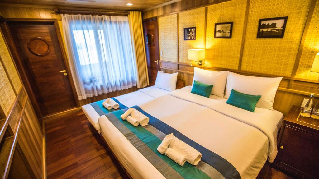 Legend Halong Private Cruise cabin interior on Legend Halong Private Cruise