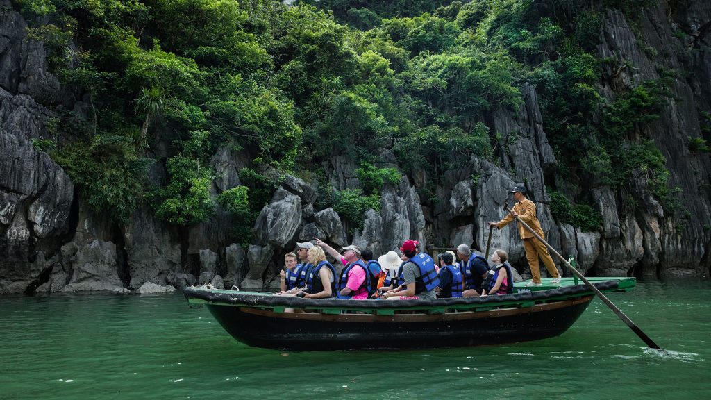 Orchid Premium Cruise sailing through Lan Ha Bay - Cat Ba Island