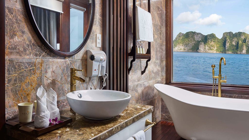 Orchid Trendy Cruise bathroom with bathtub on Orchid Trendy Cruise