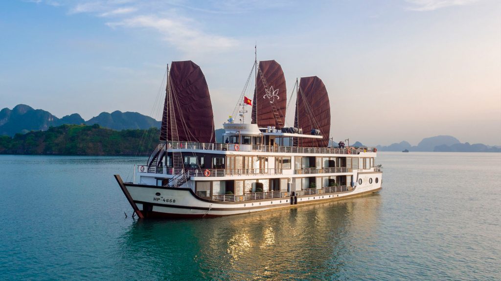 Orchid Trendy Cruise sailing through Lan Ha Bay - Cat Ba Island