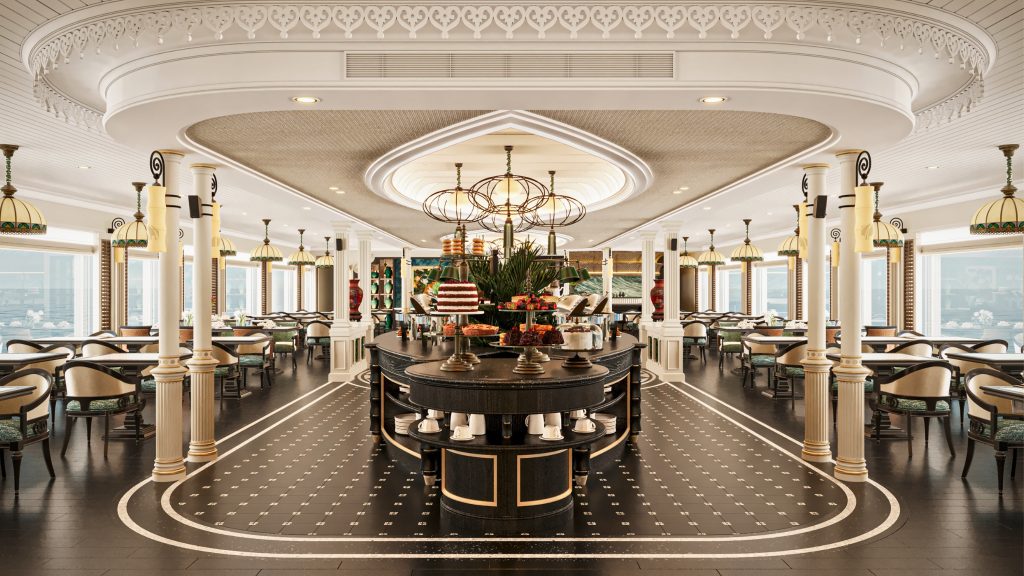 Orient Legacy Cruise restaurant and onboard dining area