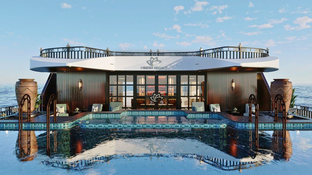 Orient Legacy Cruise pool and open deck overlooking Lan Ha Bay - Cat Ba Island