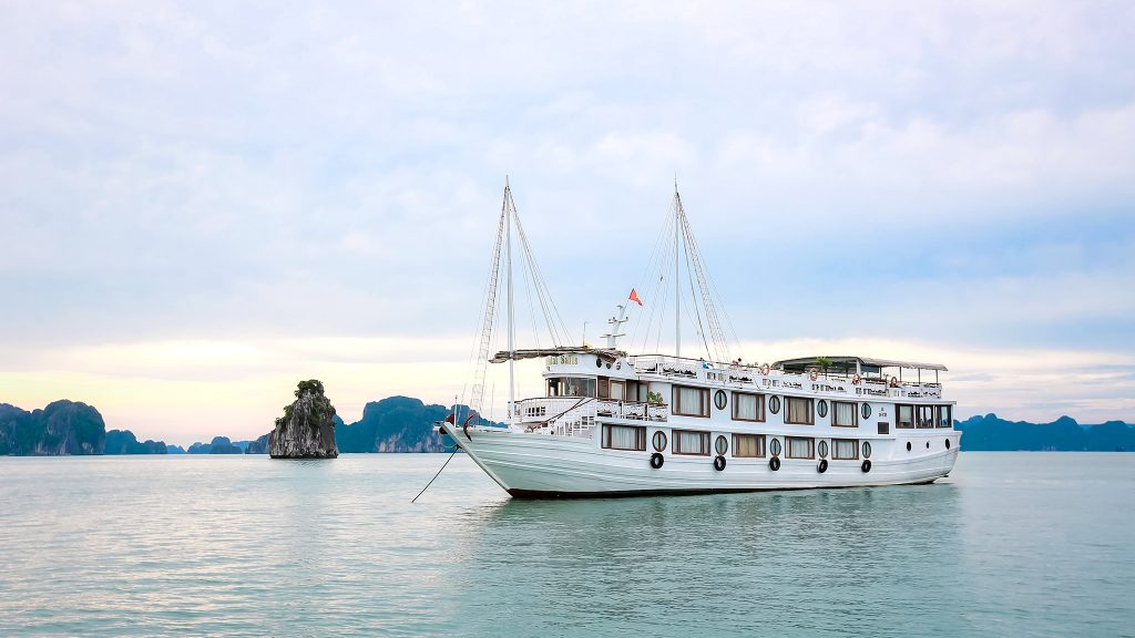 Oriental Sails sailing through Halong Bay - Lan Ha Bay