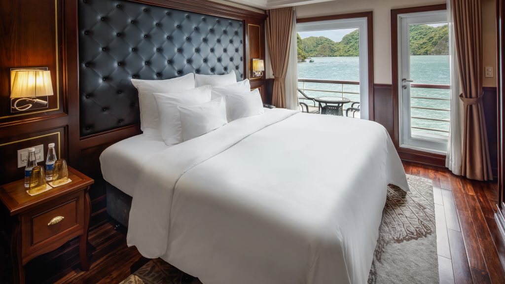 Paradise Elegance Cruise private balcony with bay view on Paradise Elegance Cruise