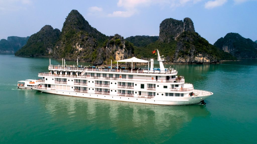 Paradise Grand Cruise sailing through Halong Bay - Lan Ha Bay