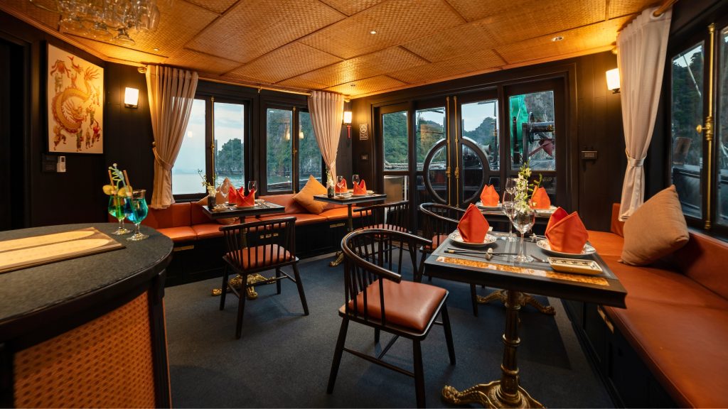 Prince Private Cruise restaurant and onboard dining area