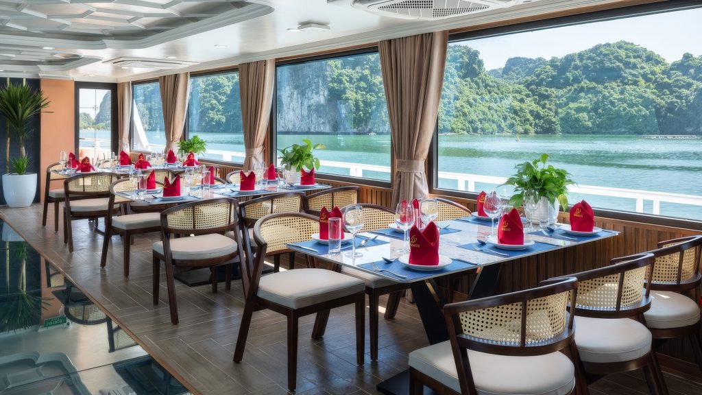 Serenity Day Cruise restaurant and onboard dining area