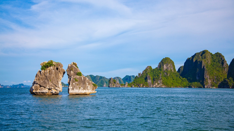 Stunning Limestones In Halong Bay