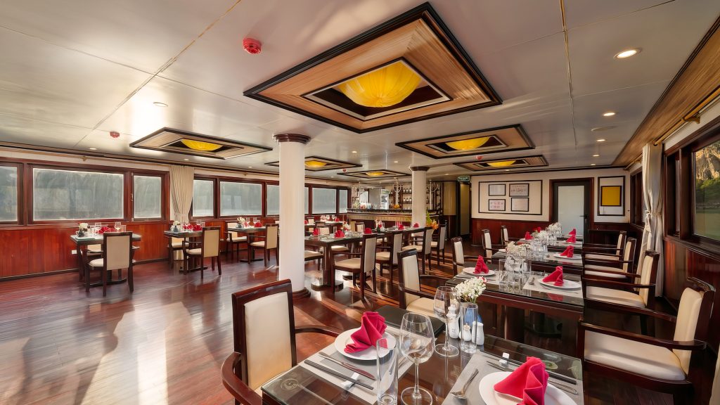 Swan Cruises restaurant and onboard dining area