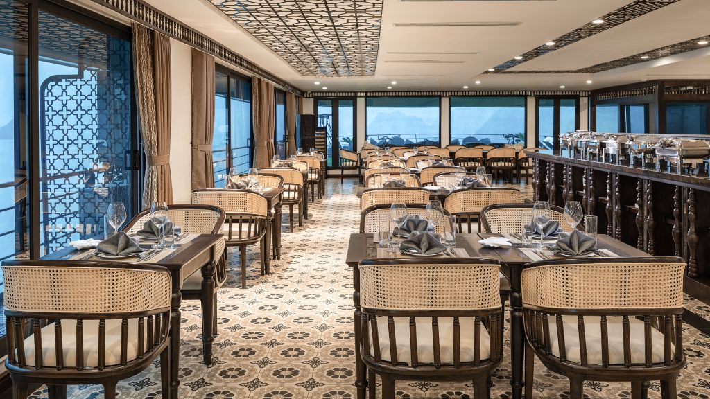 Venus Cruise restaurant and onboard dining area