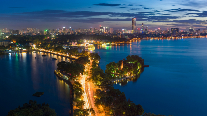 Vibrant Hanoi At Night in Sapa
