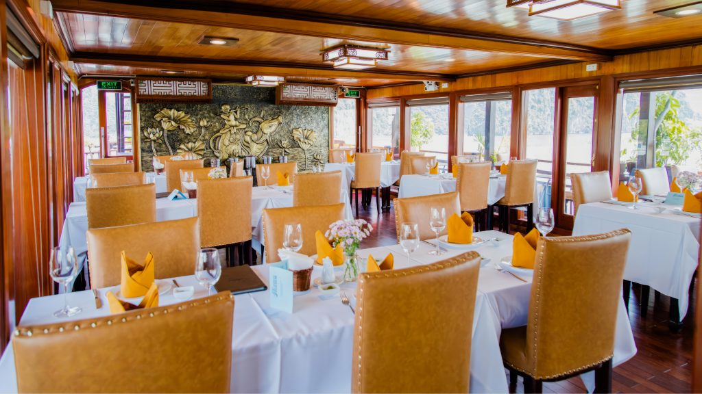 Victory Cruise restaurant and onboard dining area