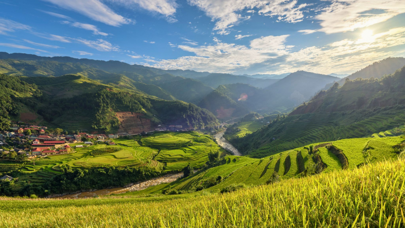 View The Magnificent And Rustic Character Of Lao Chai Village From A Vantage Point in Sapa